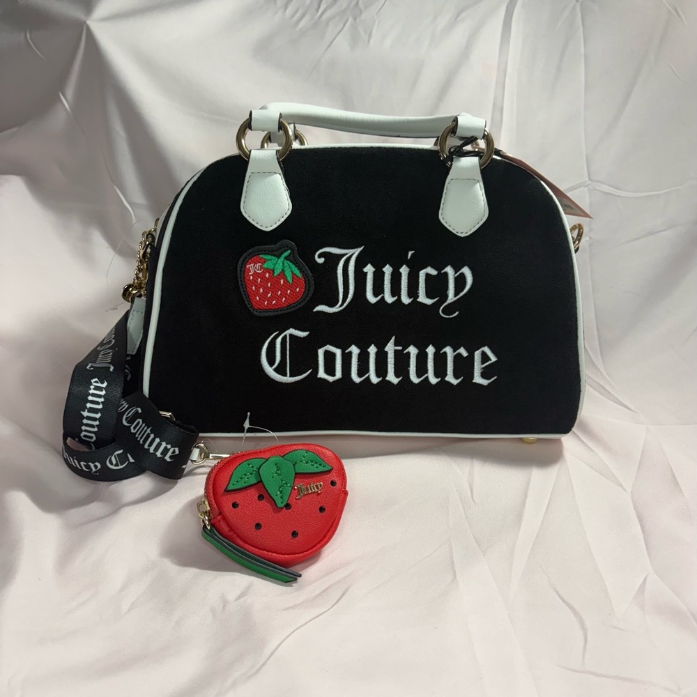 Juicy Couture Sweet n Juicy Apple Satchel- Liquorice NWT